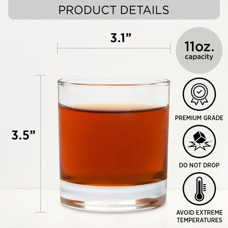 Funny Dog Sure Own You Ver Dad Photo - Personalized Whiskey Glass