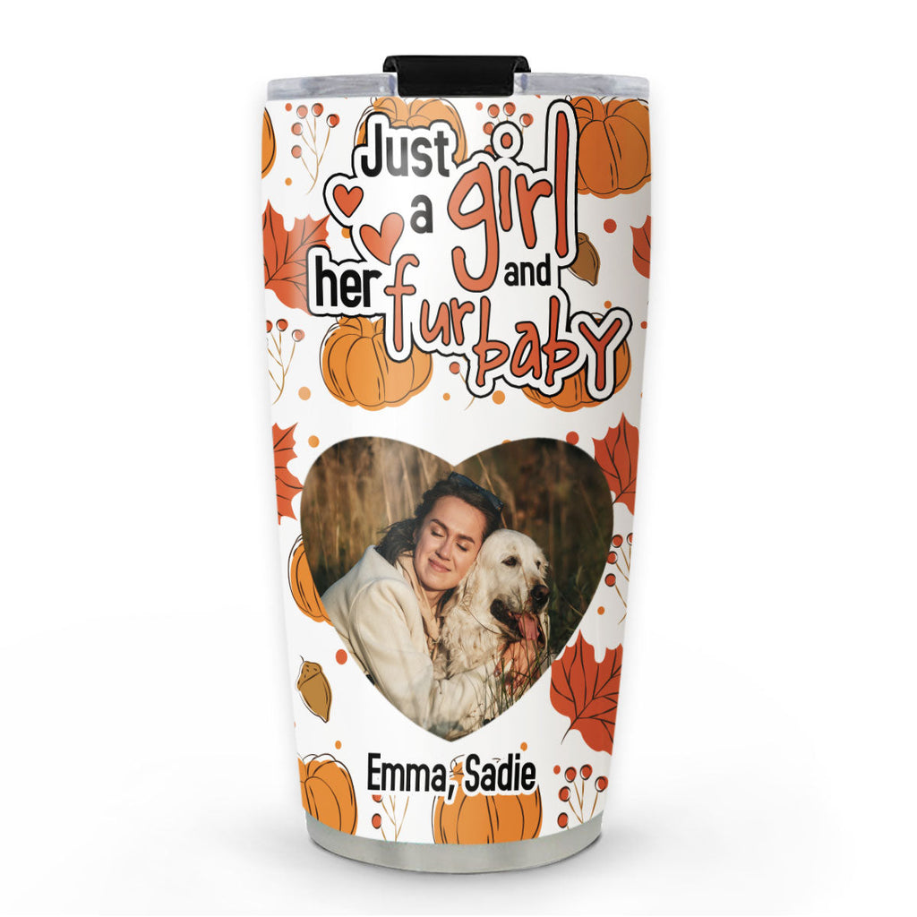 Custom Photo Christmas Birthday Gifts For Pet Mom, Pet Lovers • Falling For Fur Babies Photo - Personalized Tumbler