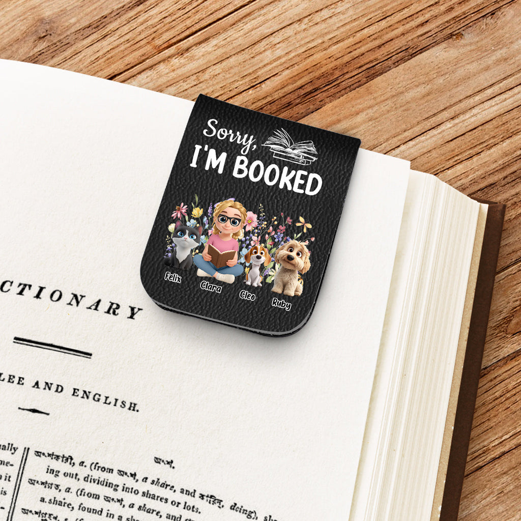 Booked Already By My Babies - Personalized Leather Bookmark