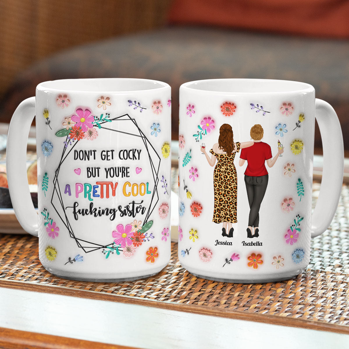 You Are All Amazing Sisters - Personalized 3D Inflated Effect Mug