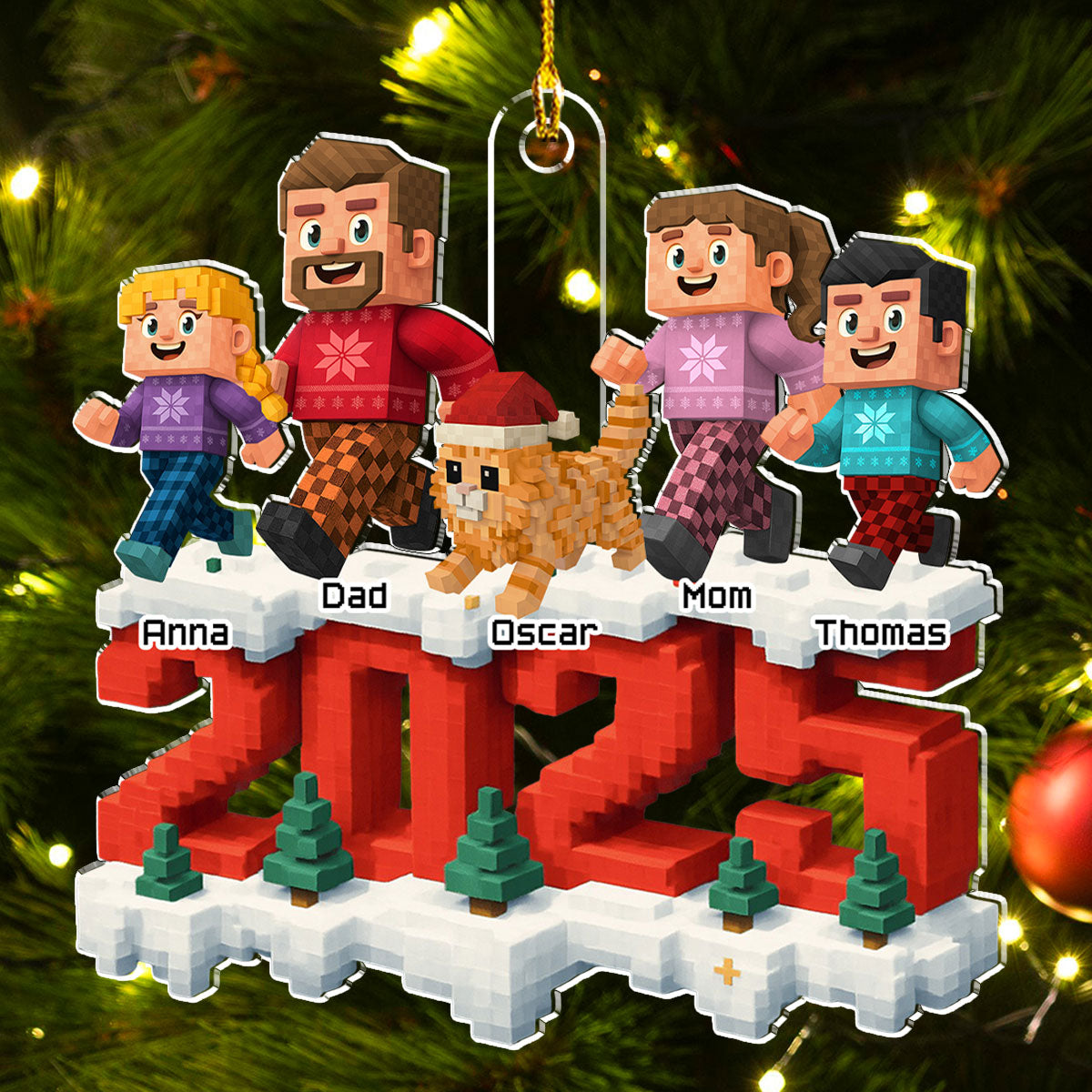 Custom Christmas Decor Home Birthday Gifts For Cat Lovers • All Of Us And Cats - Personalized 3D Effect Acrylic Ornament