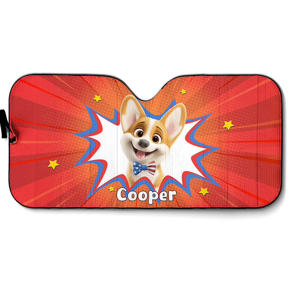 Custom Christmas Birthday Gifts Car Accessories for Dog Parents • Hang Out With Me - Personalized Car Sunshade