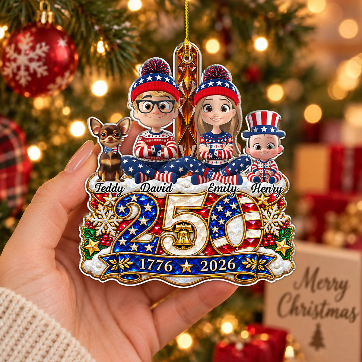 Christmas Across 250th Anniversary - Personalized Acrylic Ornament