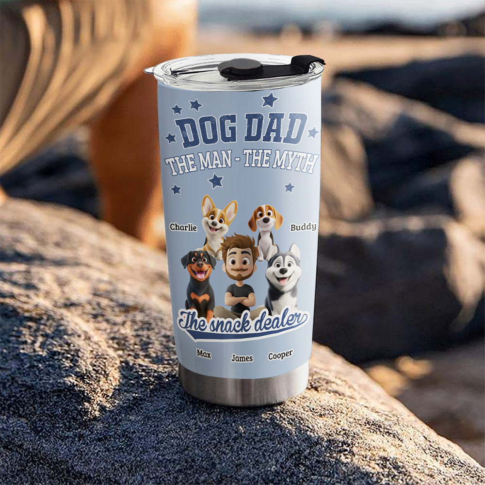 Custom Christmas Birthday Gifts For Dog Dad, Dog Lovers • In The Era Of Parenting - Personalized Tumbler