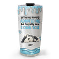 Custom Christmas Birthday Gifts For Dog Lovers • Absolutely I Own You - Personalized 3D Effect Tumbler