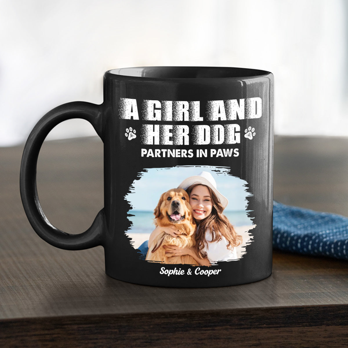 Custom Photo Christmas Birthday Gifts For Dog Mom, Dog Lovers • Best Partner To Me Photo - Personalized Coffee Mug