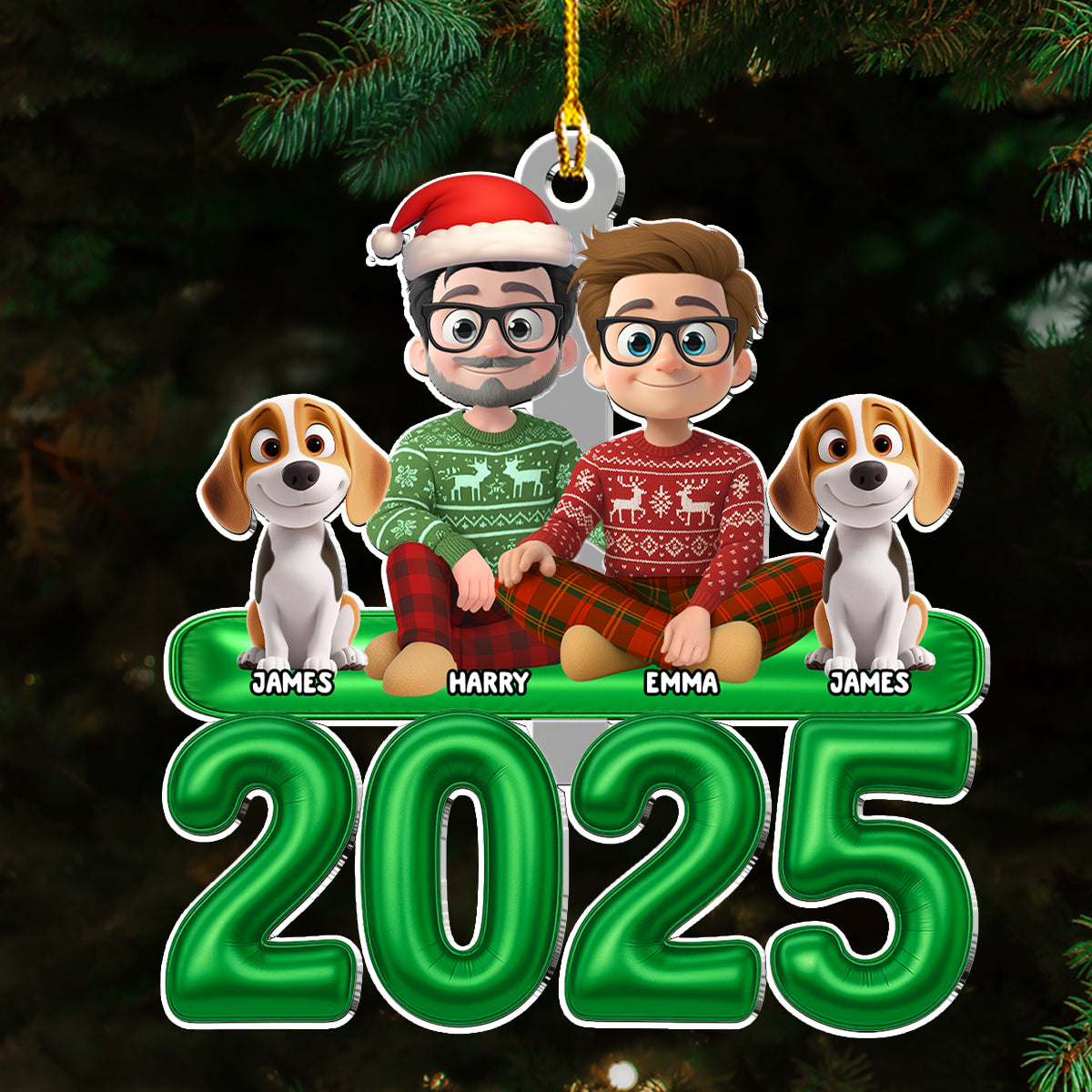 Custom Christmas Decor Home Birthday Gifts For Pet Lovers • Us Love And Our Kid Pet - Personalized Acrylic Ornament