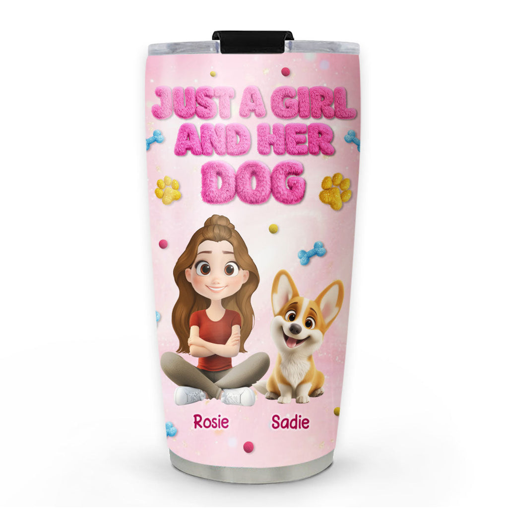Custom Christmas Birthday Gifts For Dog Mom, Dog Lovers • With My Baby - Personalized 3D Effect Tumbler