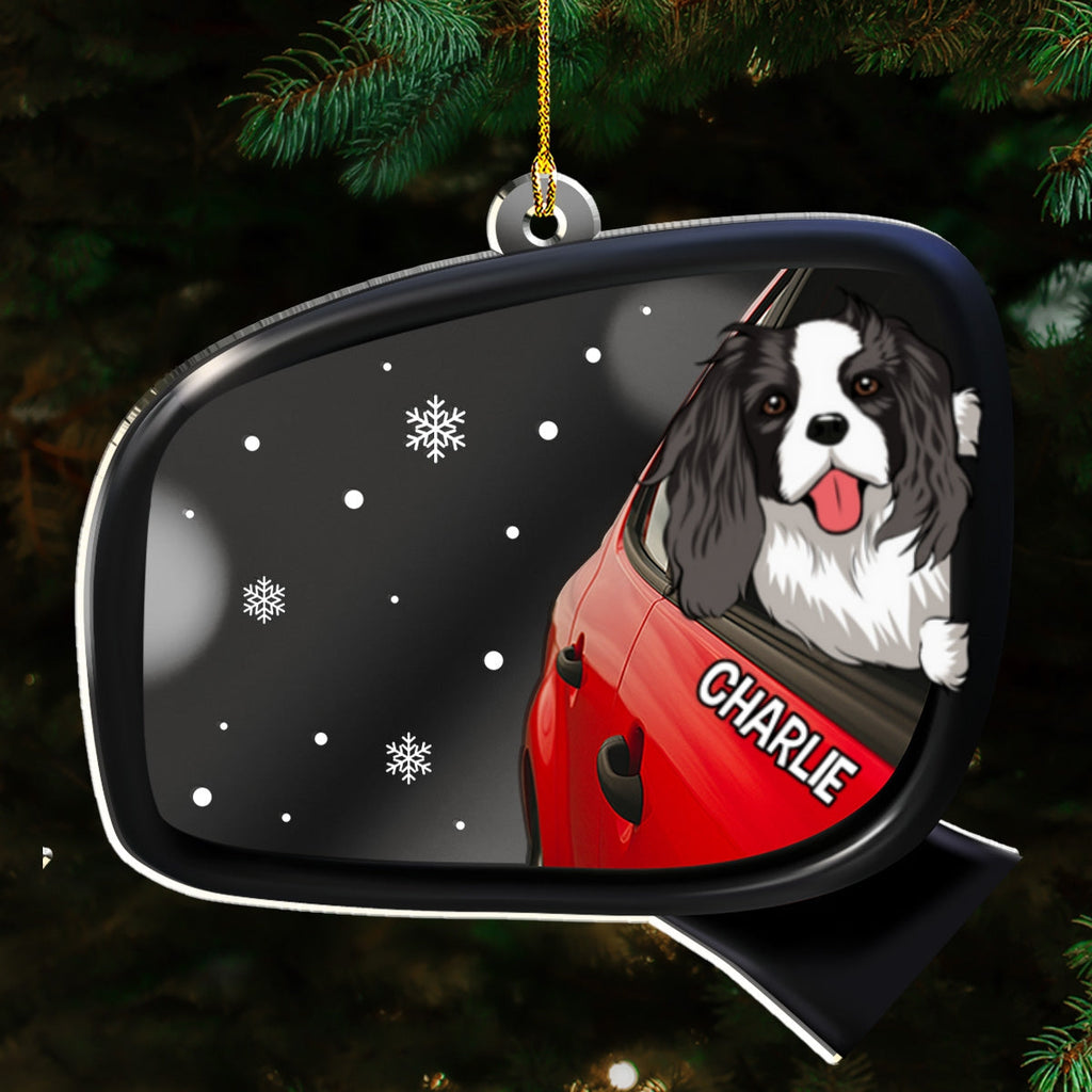 Custom Christmas Decor Home Birthday Gifts For Dog Mom, Dog Lovers • Head Out Window - Personalized Mirrored Acrylic Ornament