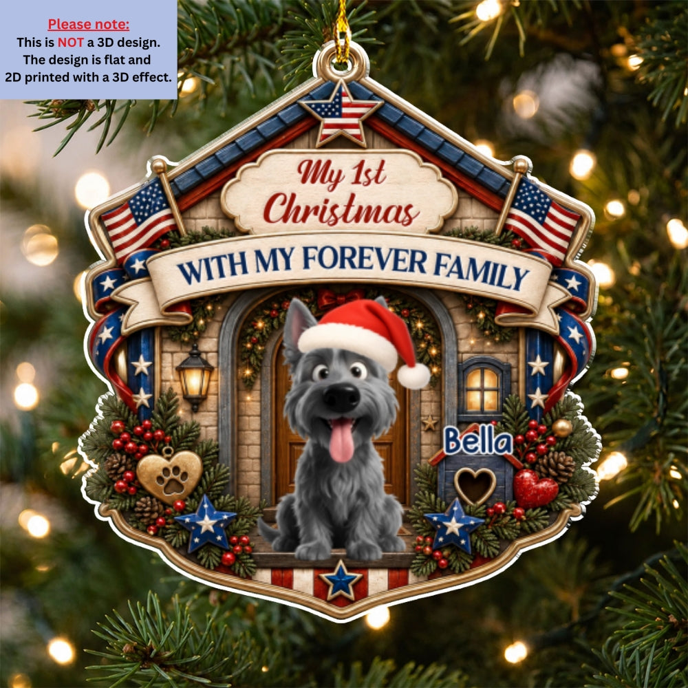Custom Christmas Decor Home Birthday Gifts For Dog Mom, Dog Lovers • Merry Woofmas - Personalized Acrylic Ornament