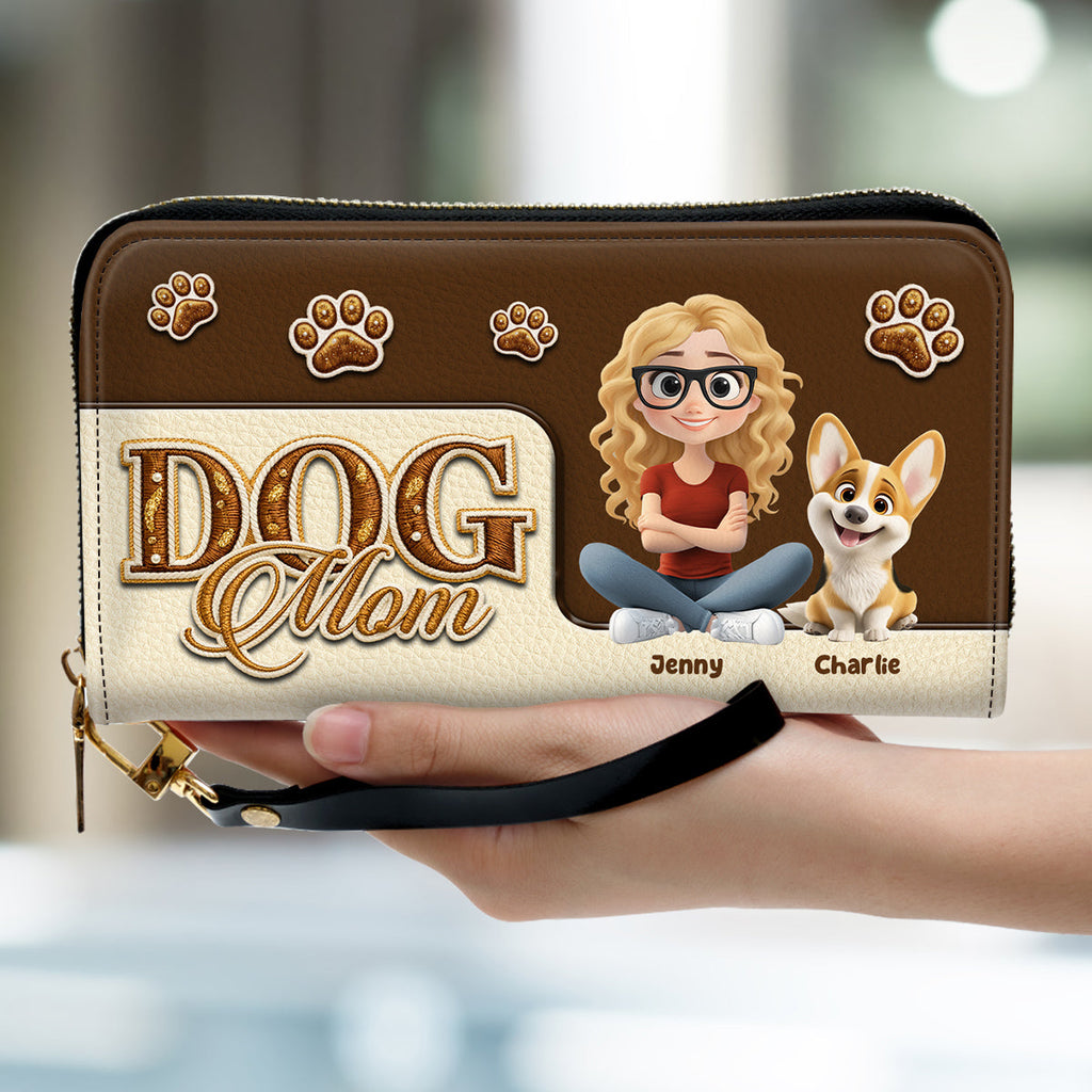 Love The Dog - Personalized Leather Wallet