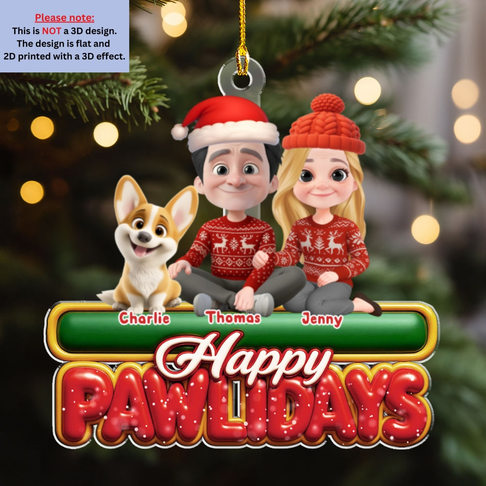 Custom Christmas Decor Home Birthday Gifts For Dog Lovers • We And Our Dog Pawlidays - Personalized Acrylic Ornament