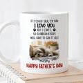 Custom Photo Father's day Birthday Gifts For Dog Dad, Dog Lovers • Slobbery Kisses Will Let Me Say It Photo - Personalized Coffee Mug