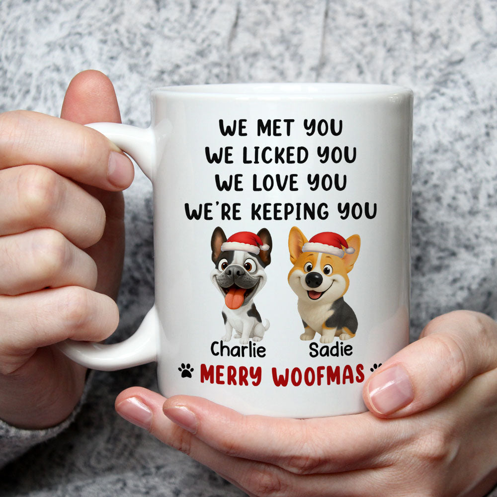 Custom Christmas Birthday Gifts For Dog Lovers • We Licked And Love You Ver Christmas 3 - Personalized Coffee Mug