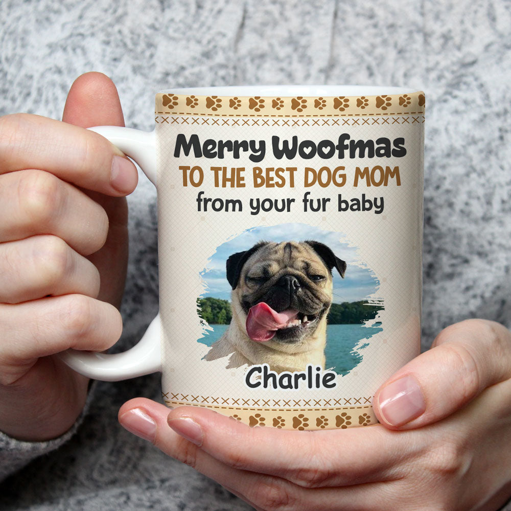 Custom Photo Christmas Birthday Gifts For Dog Lovers • Best Wishes From Your Fur Babies Photo - Personalized Coffee Mug