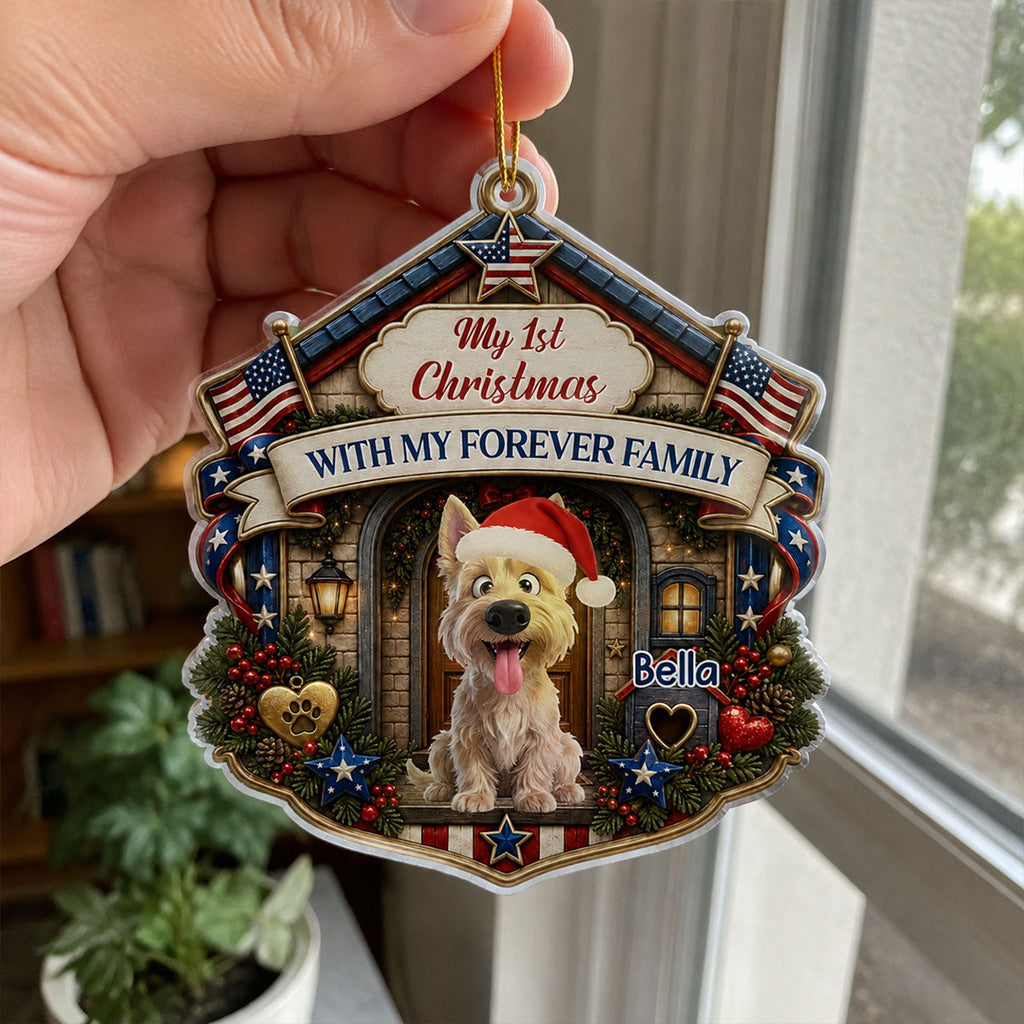 Custom Christmas Decor Home Birthday Gifts For Dog Mom, Dog Lovers • Merry Woofmas - Personalized Acrylic Ornament