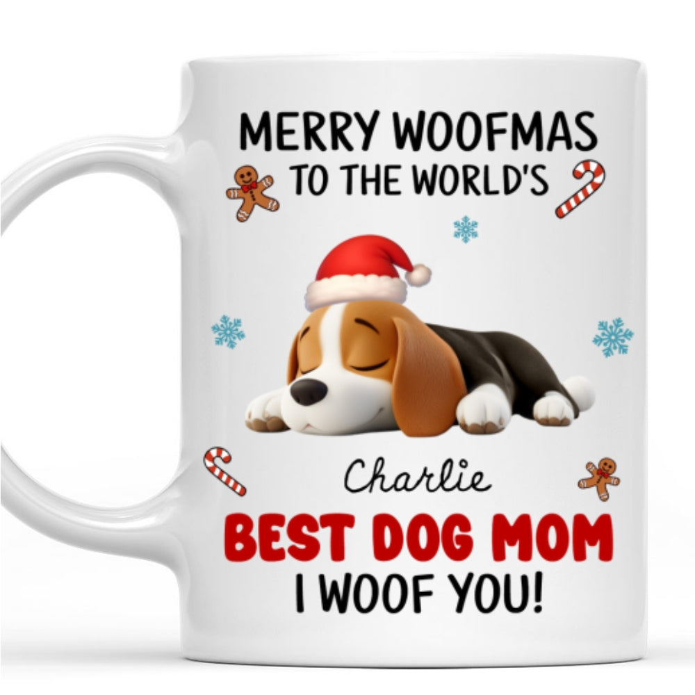 Custom Christmas Birthday Gifts For Dog Lovers • Best Dog Mom Dad In The World - Personalized Coffee Mug