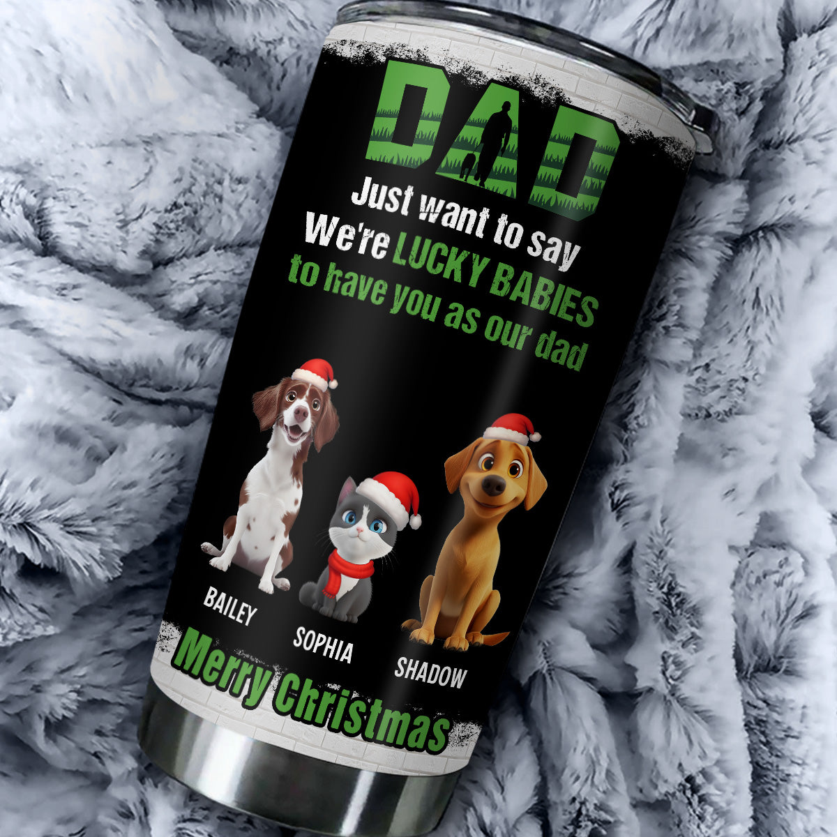 Custom Christmas Birthday Gifts For Pet Lovers • Blessed To Have My Fur Babies - Personalized Tumbler
