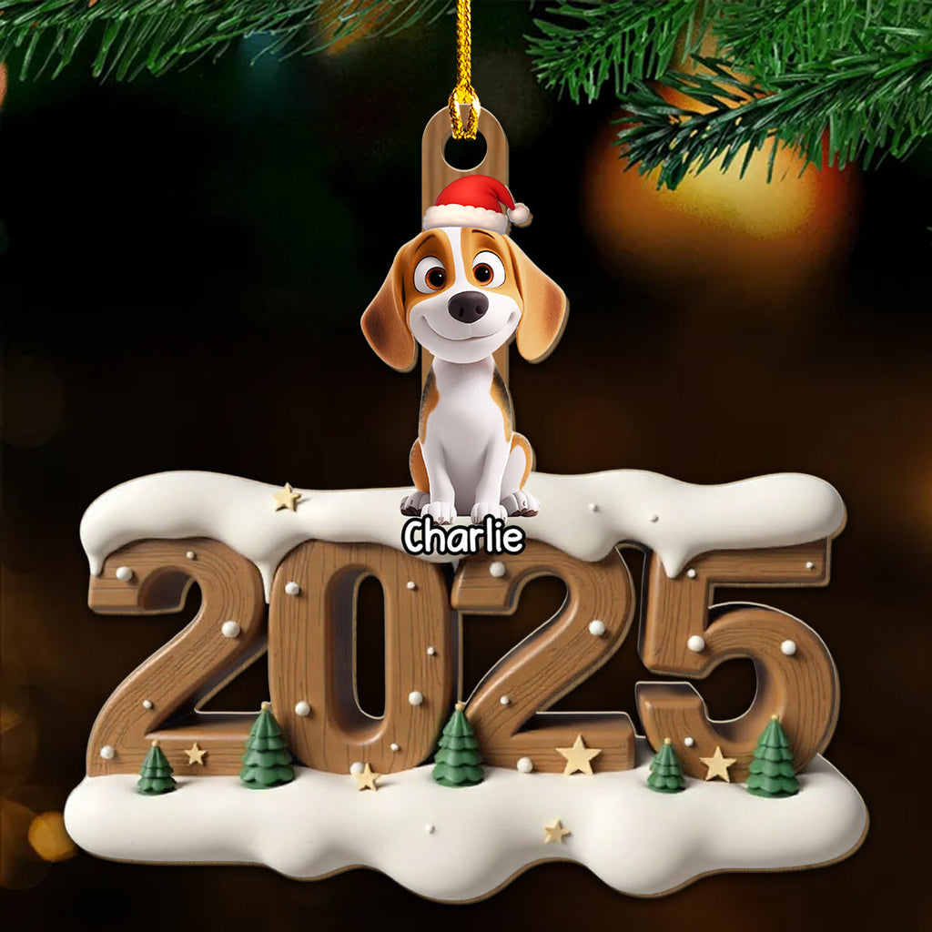 Custom Christmas Decor Home Birthday Gifts For Dog Lovers • Only All Of You This Year - Personalized 3D Effect Wood Ornament