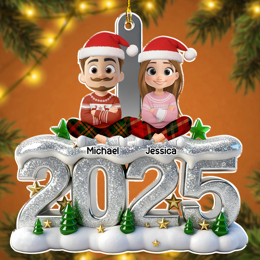 Such A Glittery Year - Personalized 3D Effect Acrylic Ornament