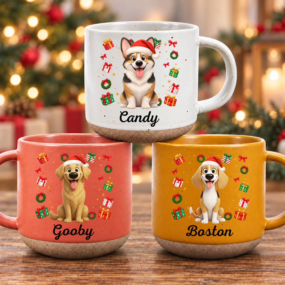 Pawsome Christmas - Personalized Pottery Mug