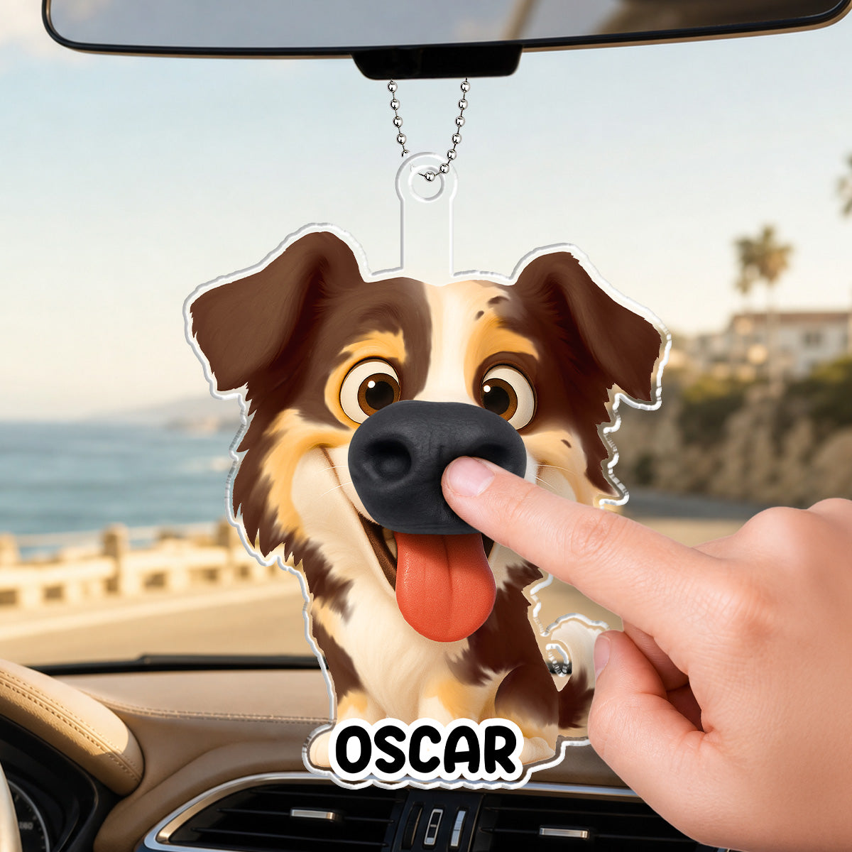 Boop My Nose - Personalized Nose Squishy Acrylic Car Ornament