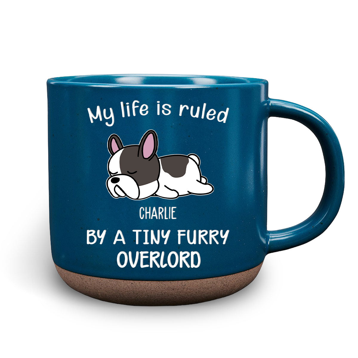 Custom Christmas Birthday Gifts For Pet Lovers • Ruled By Tiny Furry Overlords Ver Dog - Personalized Pottery Mug