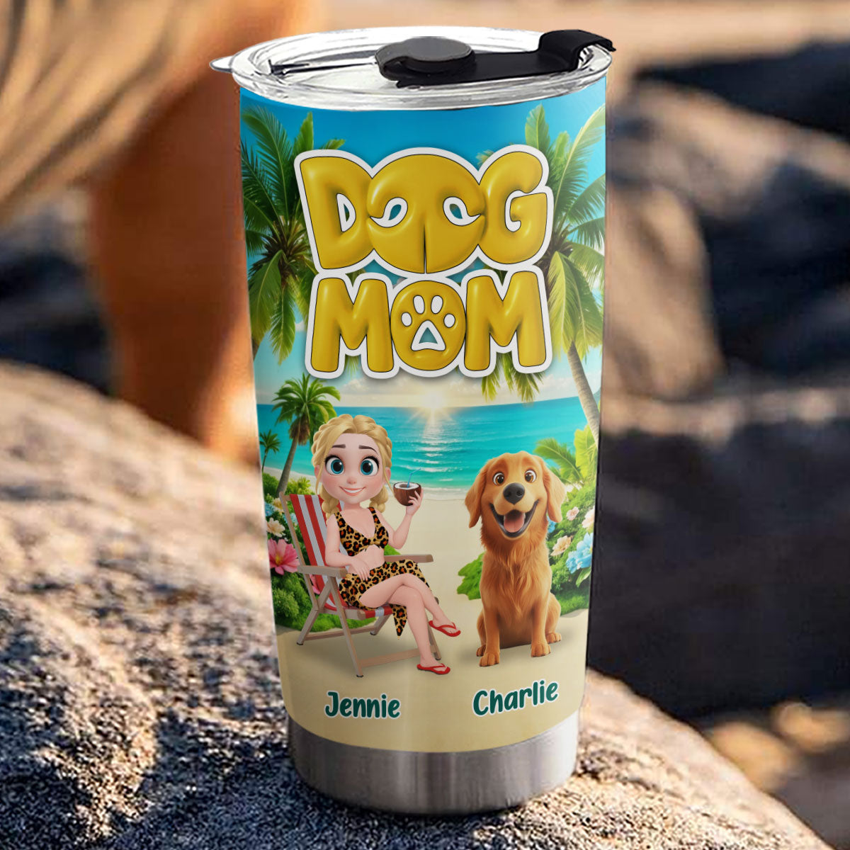 Custom Christmas Birthday Gifts For Dog Mom, Dog Lovers • Dog Mom Summer - Personalized Tumbler