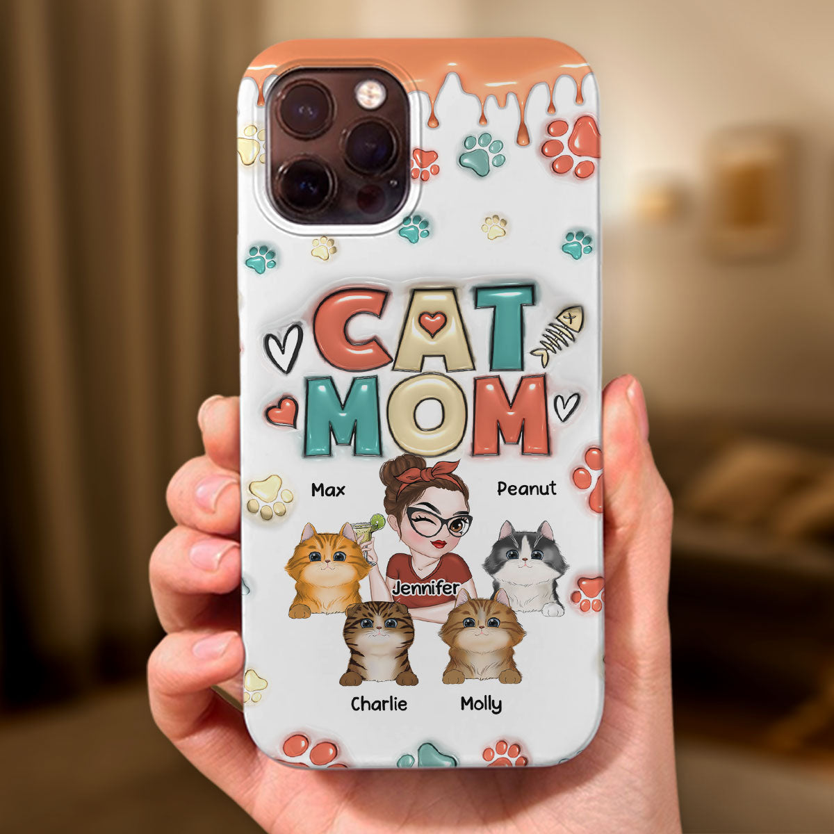 My Lovely Cat - Personalized 3D Inflated Effect Phone Case