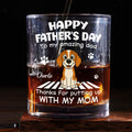 Custom Father's Day Birthday Drinkware Gifts for Dog Dad • Putting Up With Funny Dad - Personalized Whiskey Glass