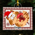 Custom Christmas Decor Home Birthday Gifts For Cat Lovers • Swinging Cat - Personalized Acrylic Ornament