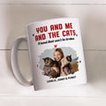 Custom Photo Christmas Birthday Gifts For Cat Lovers • You Me And The Cat Photo - Personalized Coffee Mug