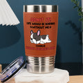 Custom Father's day Birthday Gifts For Dog Dad, Dog Lovers • Life Without Me Is Boring - Personalized Leather Tumbler