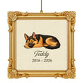 Custom Christmas Memorial Sympathy Gifts For Dogs, Cats • Always by Your Side - Personalized Ornate Ornament