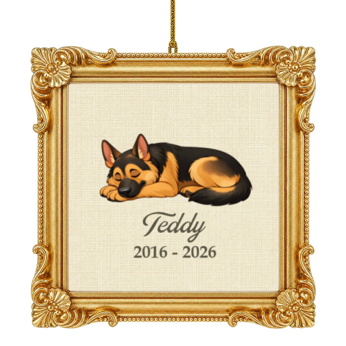 Custom Christmas Memorial Sympathy Gifts For Dogs, Cats • Always by Your Side - Personalized Ornate Ornament