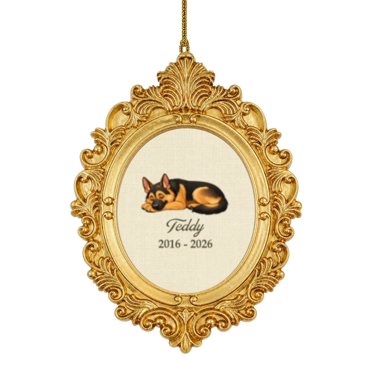 Custom Christmas Memorial Sympathy Gifts For Dogs, Cats • Always by Your Side - Personalized Ornate Ornament