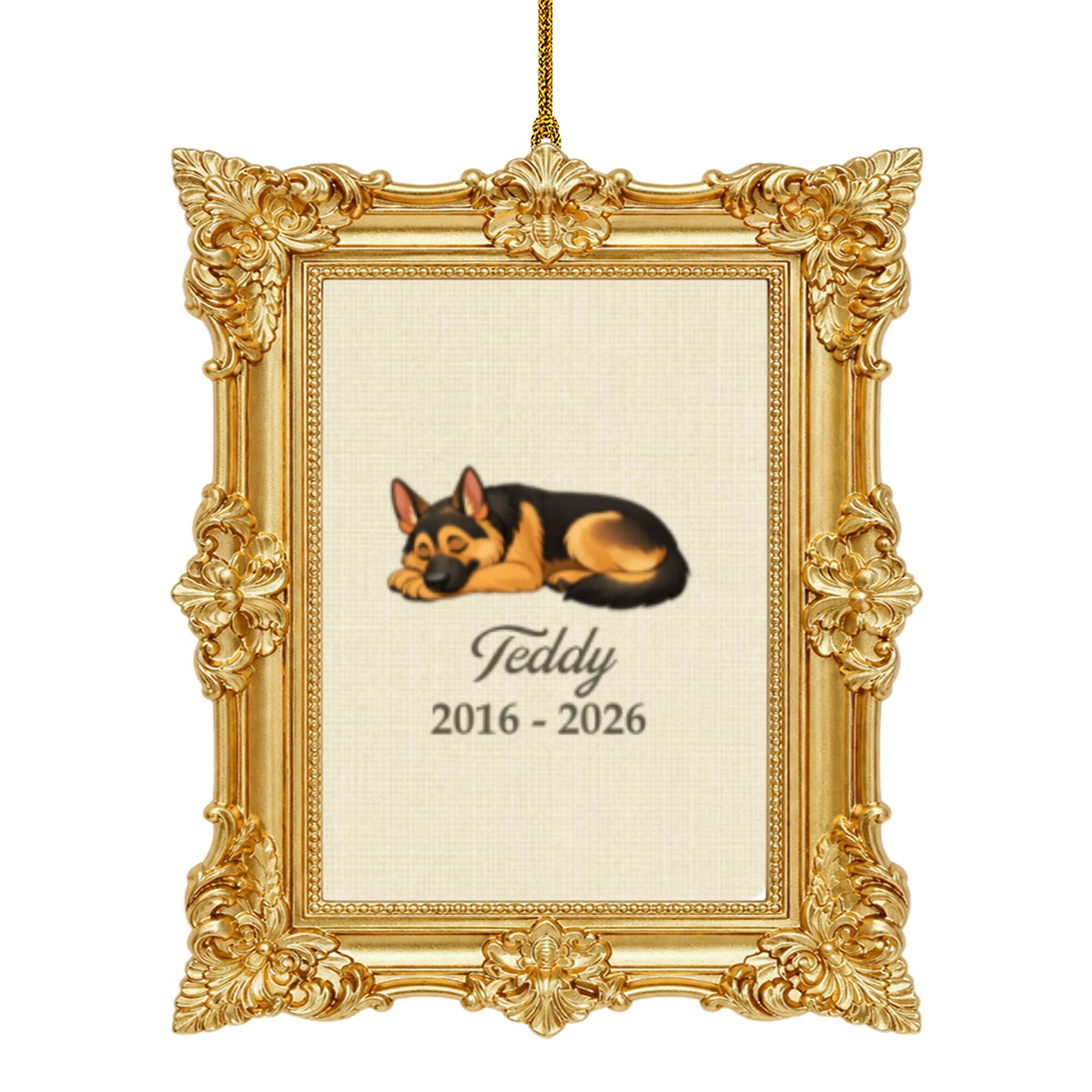 Custom Christmas Memorial Sympathy Gifts For Dogs, Cats • Always by Your Side - Personalized Ornate Ornament
