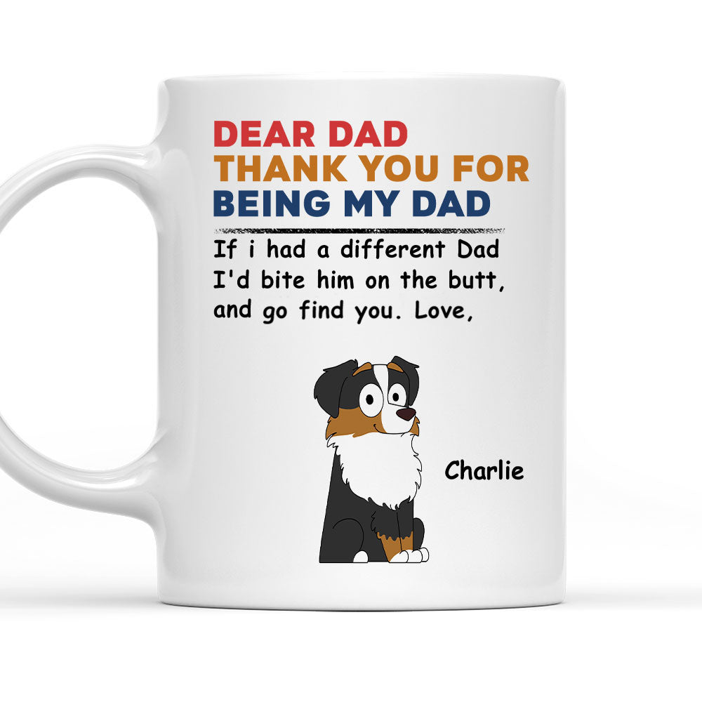 Custom Christmas Birthday Gifts For Dog Lovers • Bite Him And Go Find You - Personalized Coffee Mug
