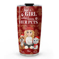 Custom Christmas Birthday Gifts For Pet Mom, Pet Lovers • Toile Pet Cartoon Christmas - Personalized Tumbler