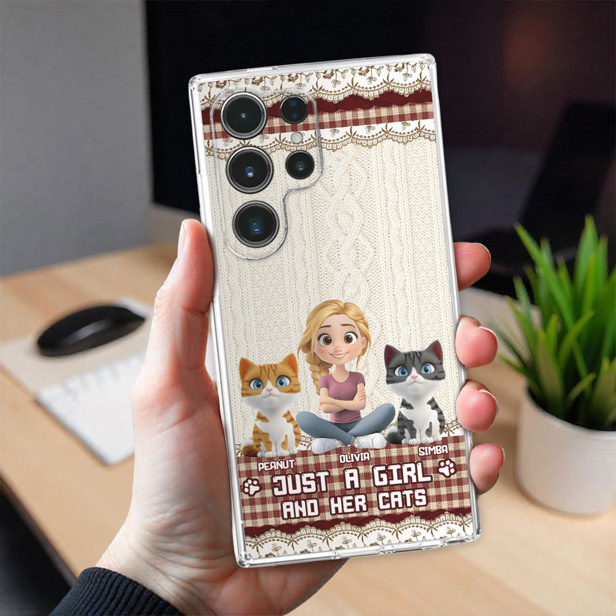 Just A Cat Girl - Personalized Phone Case