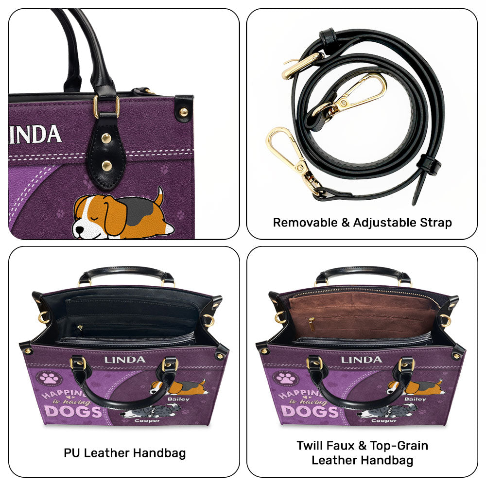 Having A Dog - Personalized Leather Bag