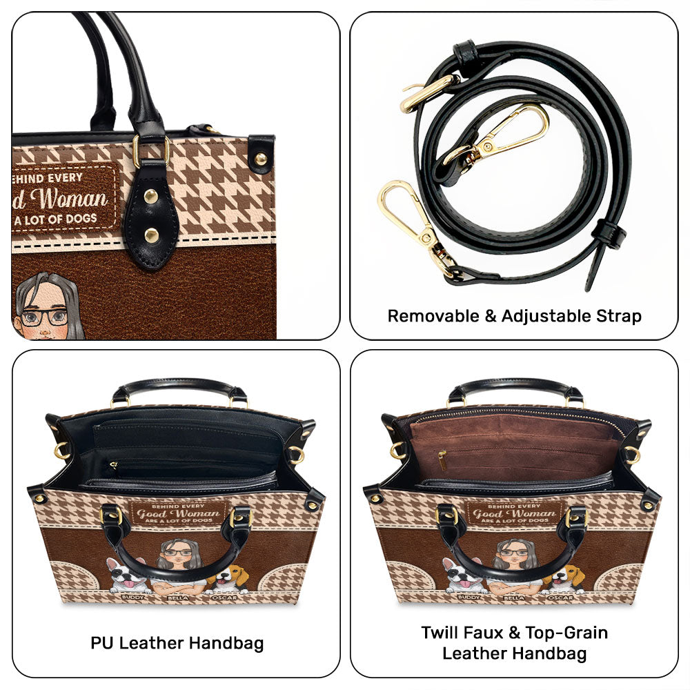 Behind Good Woman - Personalized Leather Bag