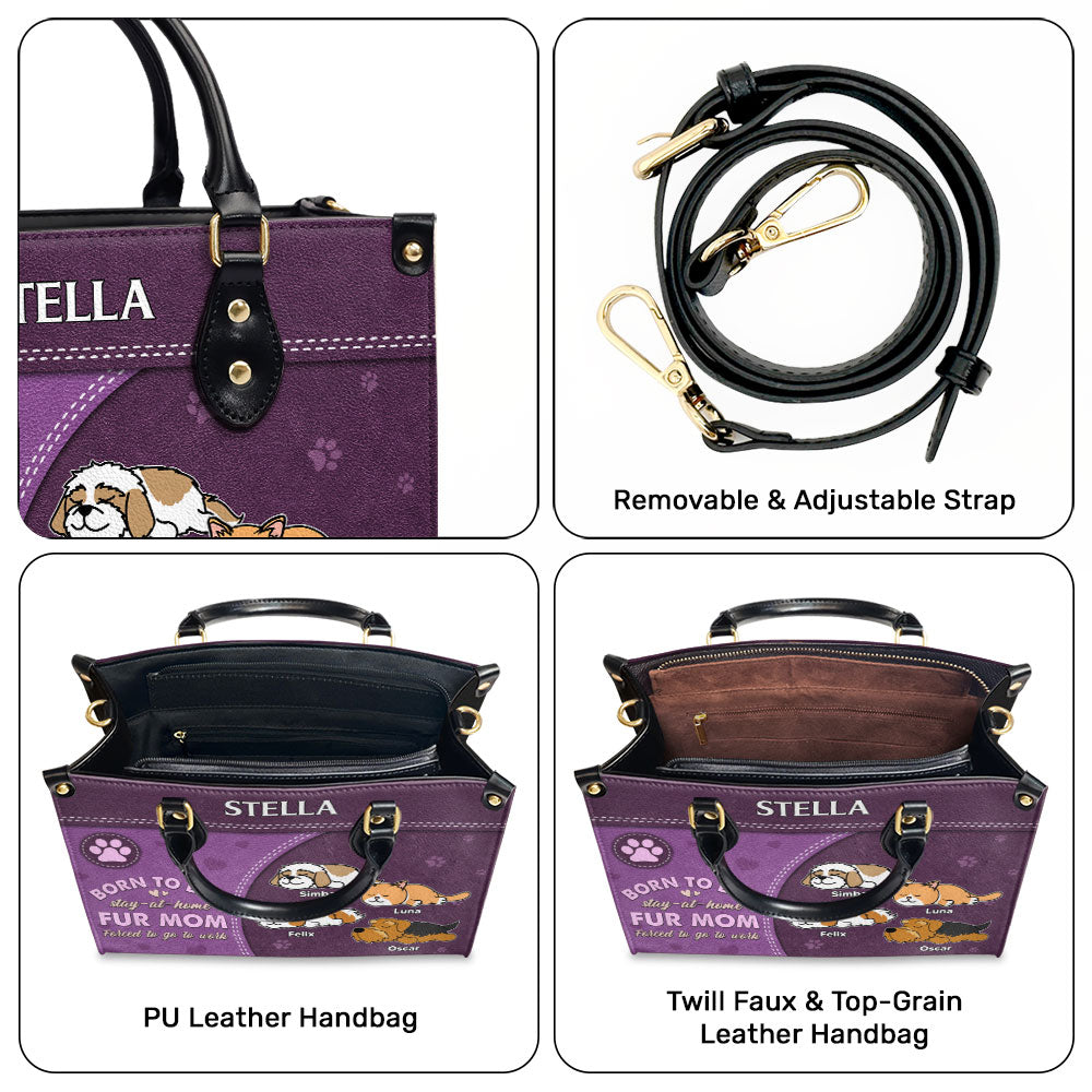 Stay At Home Dog Mom - Personalized Leather Bag