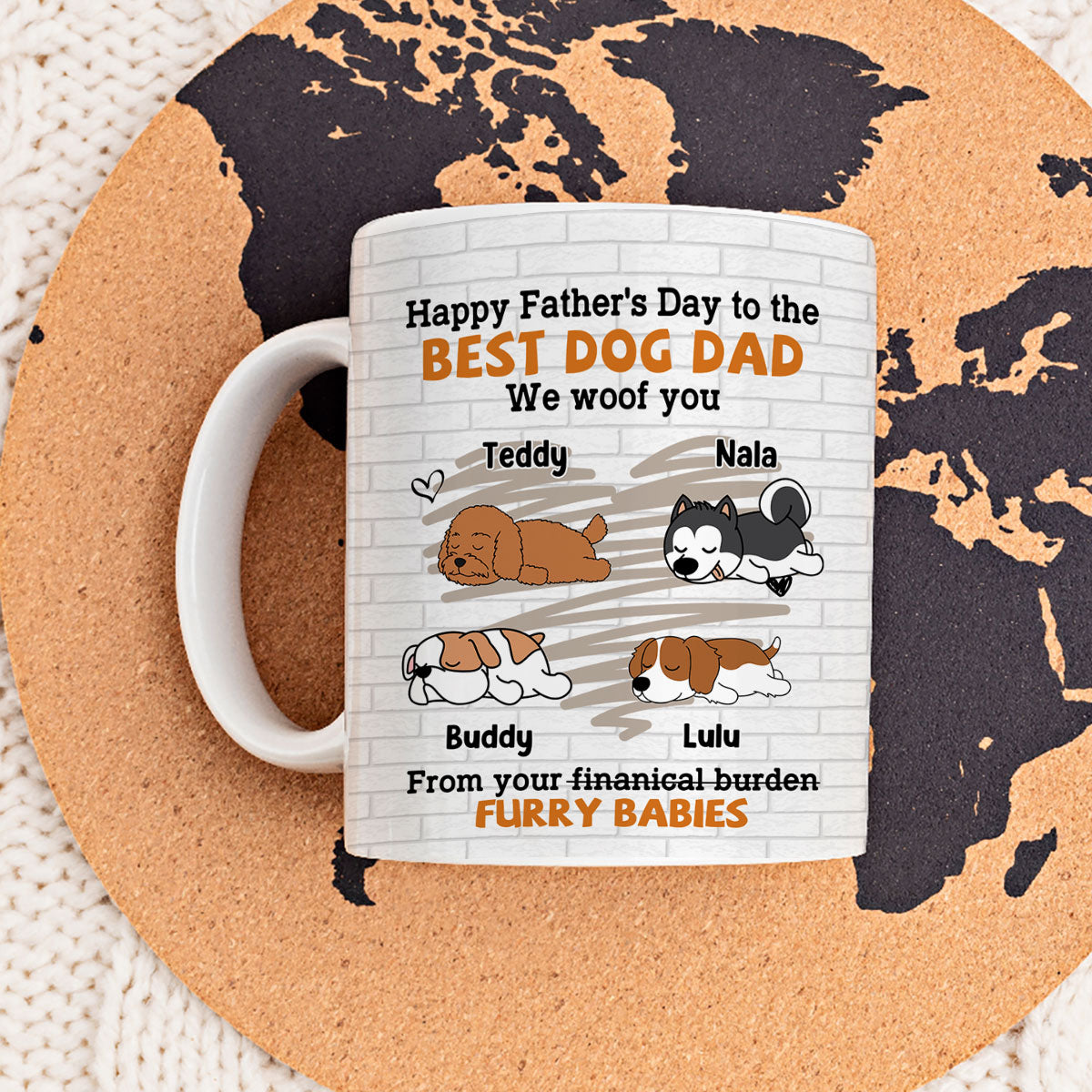 Custom Christmas Birthday Gifts For Dog Dad, Dog Lovers • Furry Baby - Personalized Coffee Mug