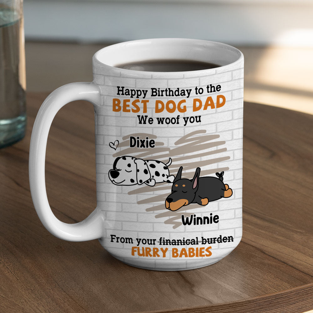 Custom Christmas Birthday Gifts For Dog Dad, Dog Lovers • Furry Baby - Personalized Coffee Mug