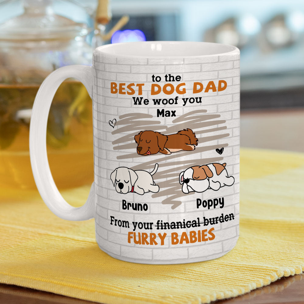 Custom Christmas Birthday Gifts For Dog Dad, Dog Lovers • Furry Baby - Personalized Coffee Mug