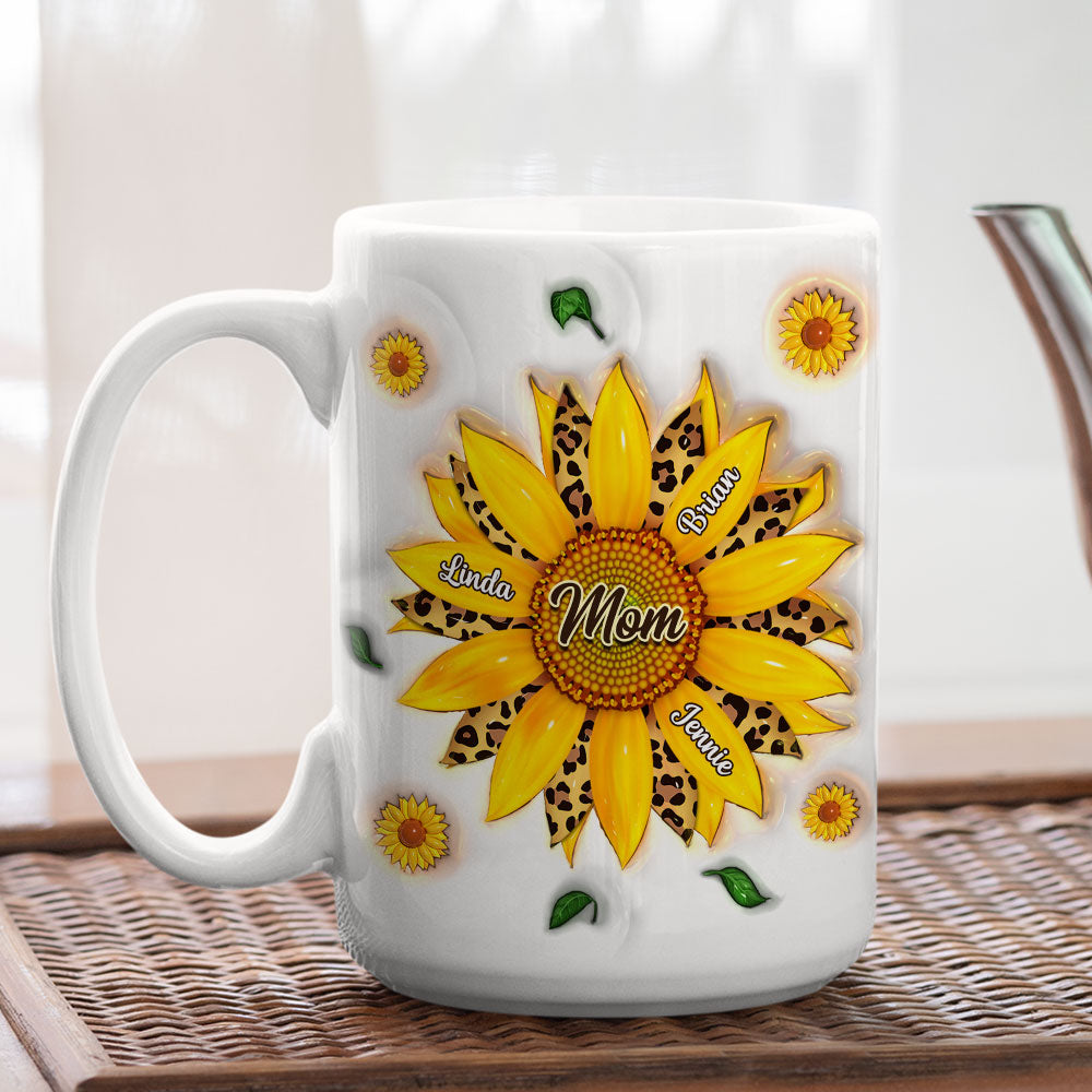 Nana Sunflower - Personalized 3D Inflated Effect Mug