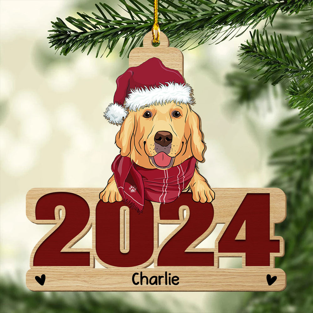 Happy Holiday 2024 - Personalized 1-layered Wood Ornament