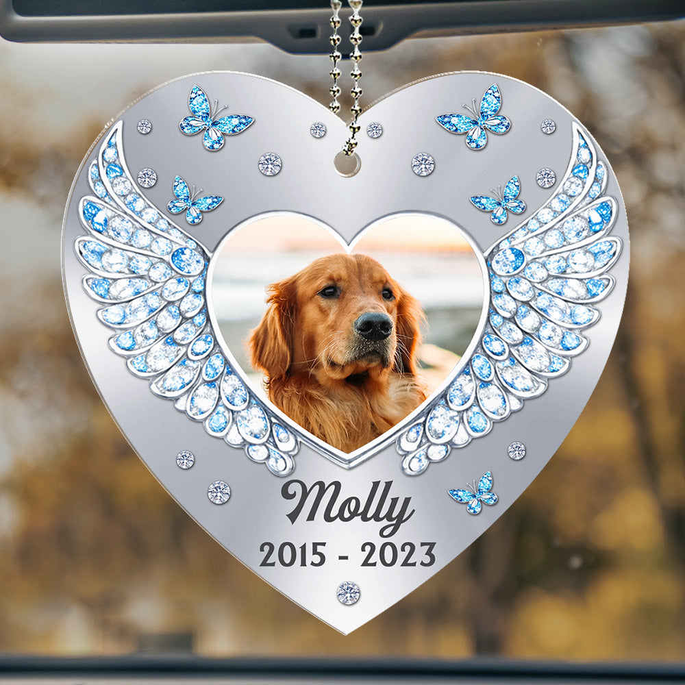 Heavenly Feathers - Personalized Car Ornament