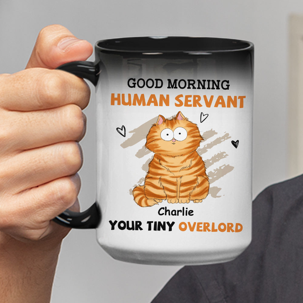 Custom Photo Mother's day Birthday Gifts For Cat Mom, Cat Lovers • Good Morning - Personalized Color Changing Mug